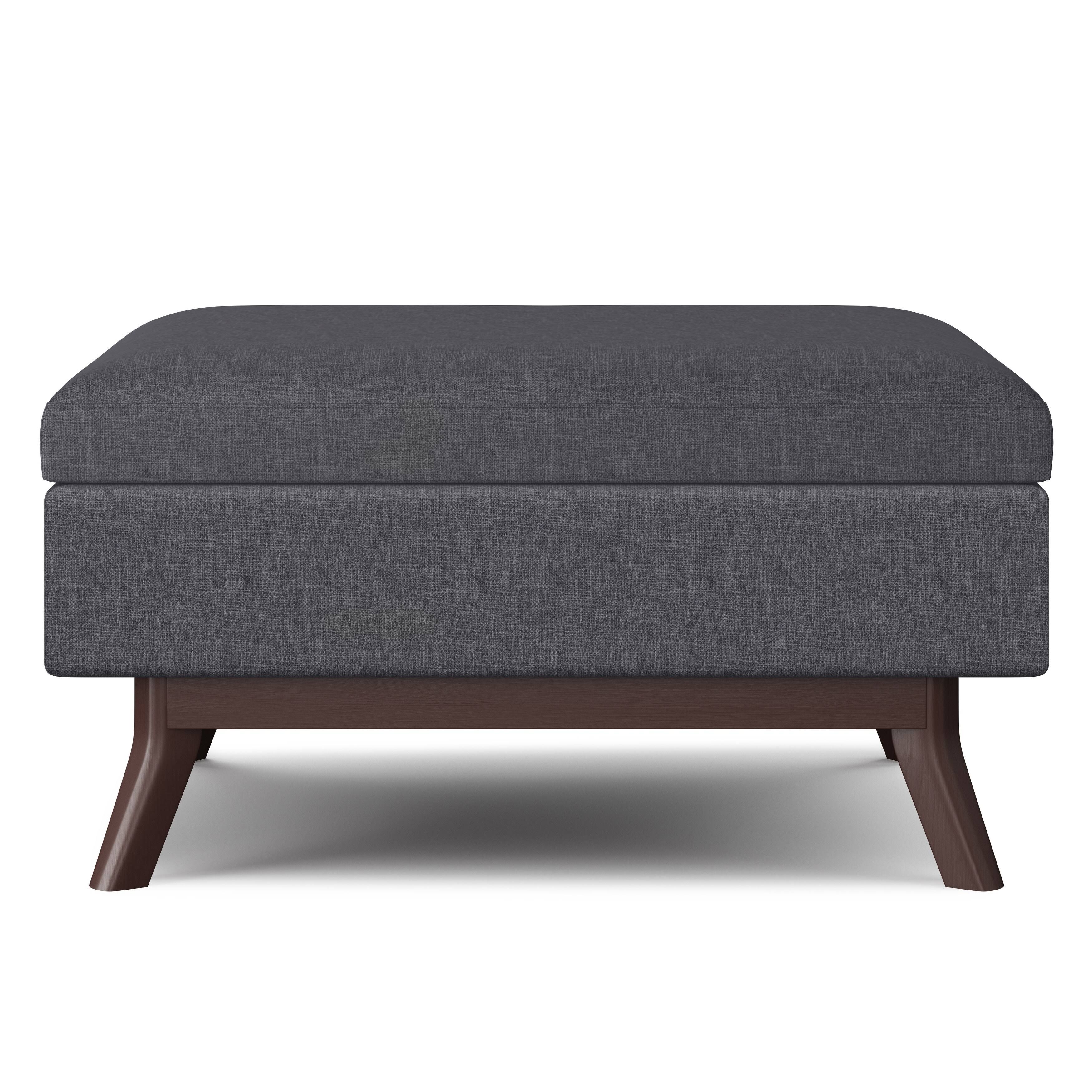 Wyndenhall Ethan Mid Century Modern Rectangle Table Ottoman - 34x22W x 26x22D x 18.5x22H - Natural