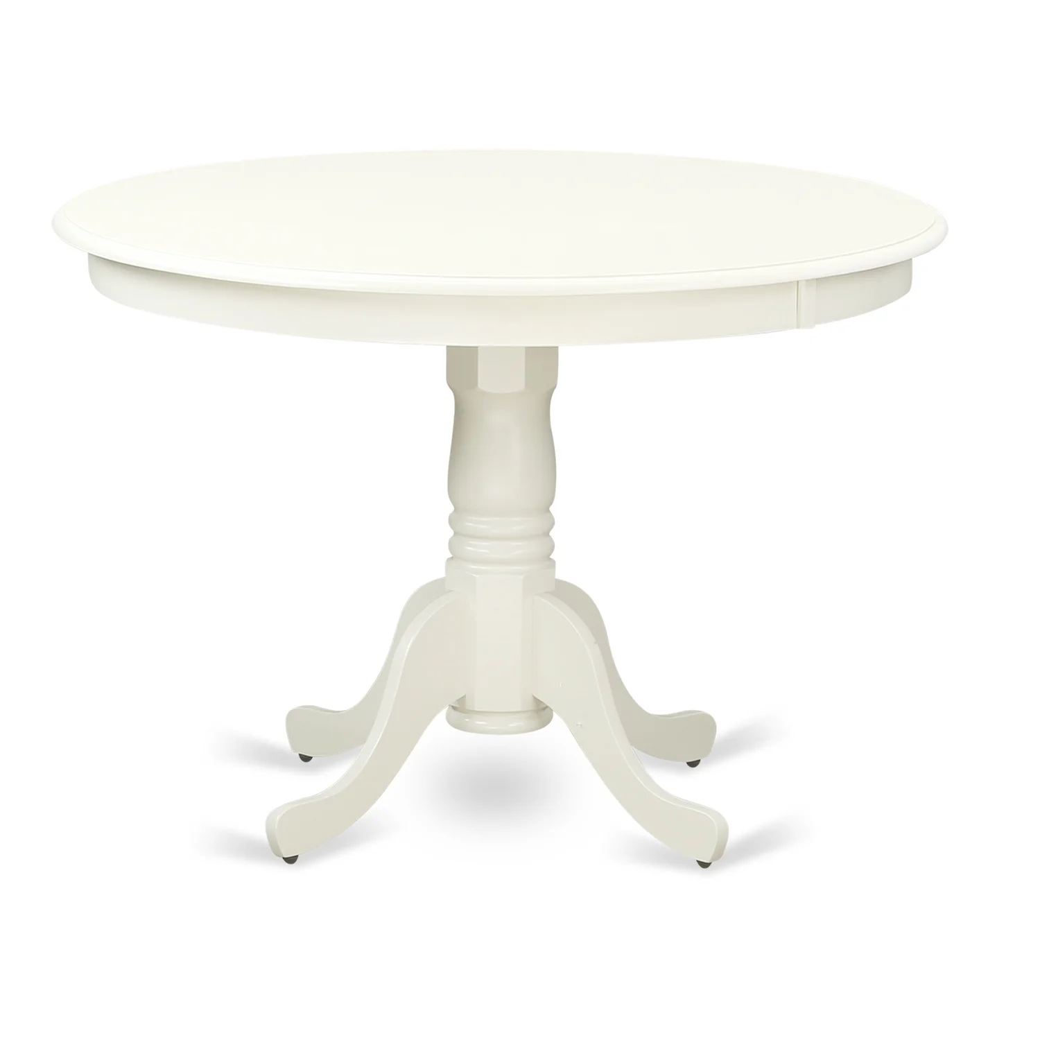 HomeStock Mountain Lodge 5-Piece Hartland Set With One Dining Table And Four Wood Seat Dinette Chairs In A Beautiful Linen White Finish.