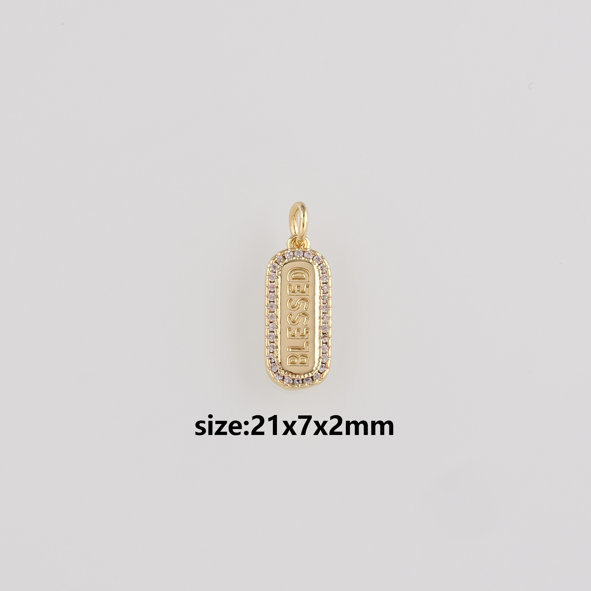 18K Gold Filled Oval Pendant,CZ Micro Pave Oval Charm Earrings Necklace for DIY Jewelry Making Supply