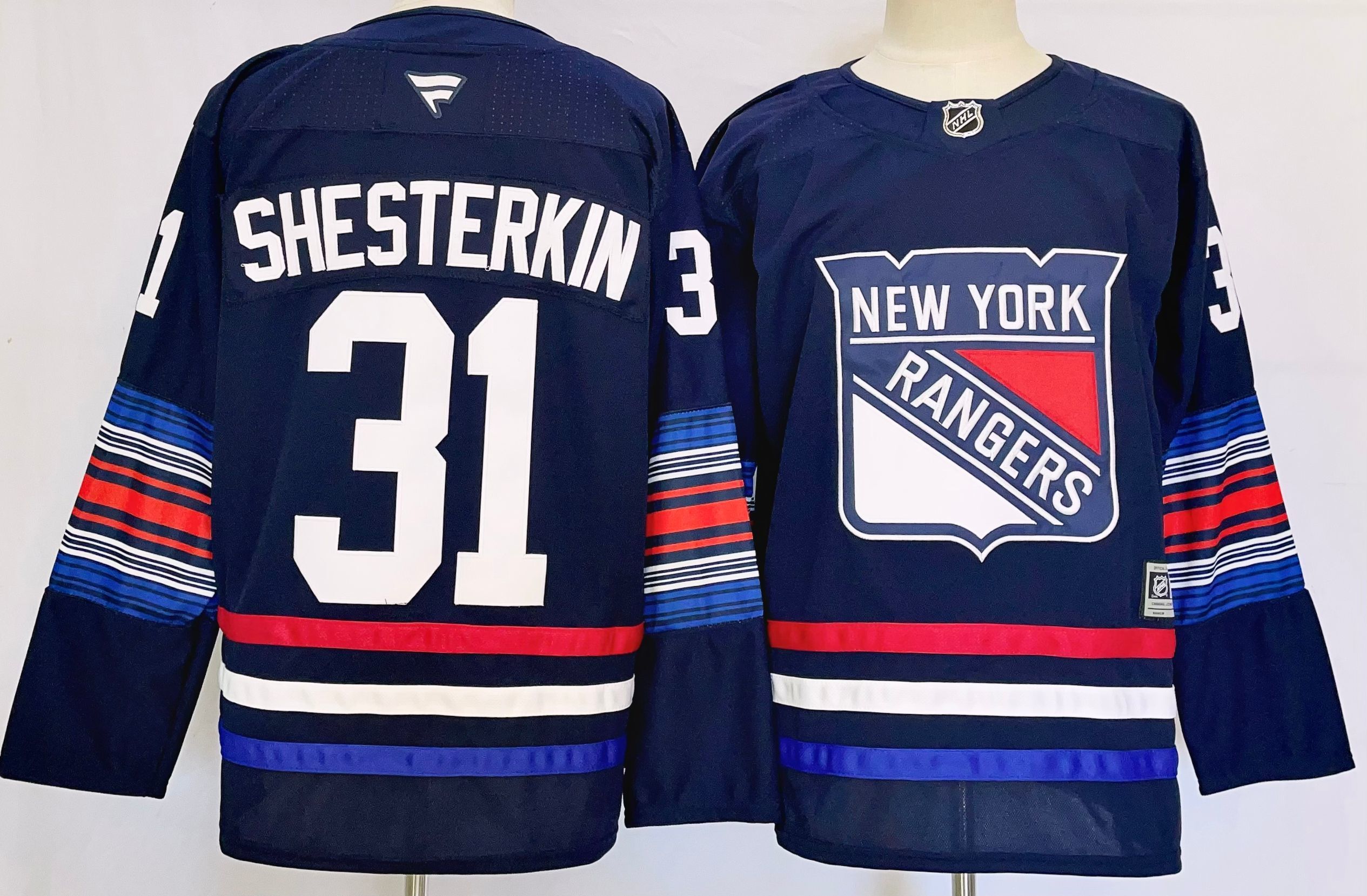 Men's New York Rangers Igor Shesterkin #31 Fanatics Navy Breakaway Jersey