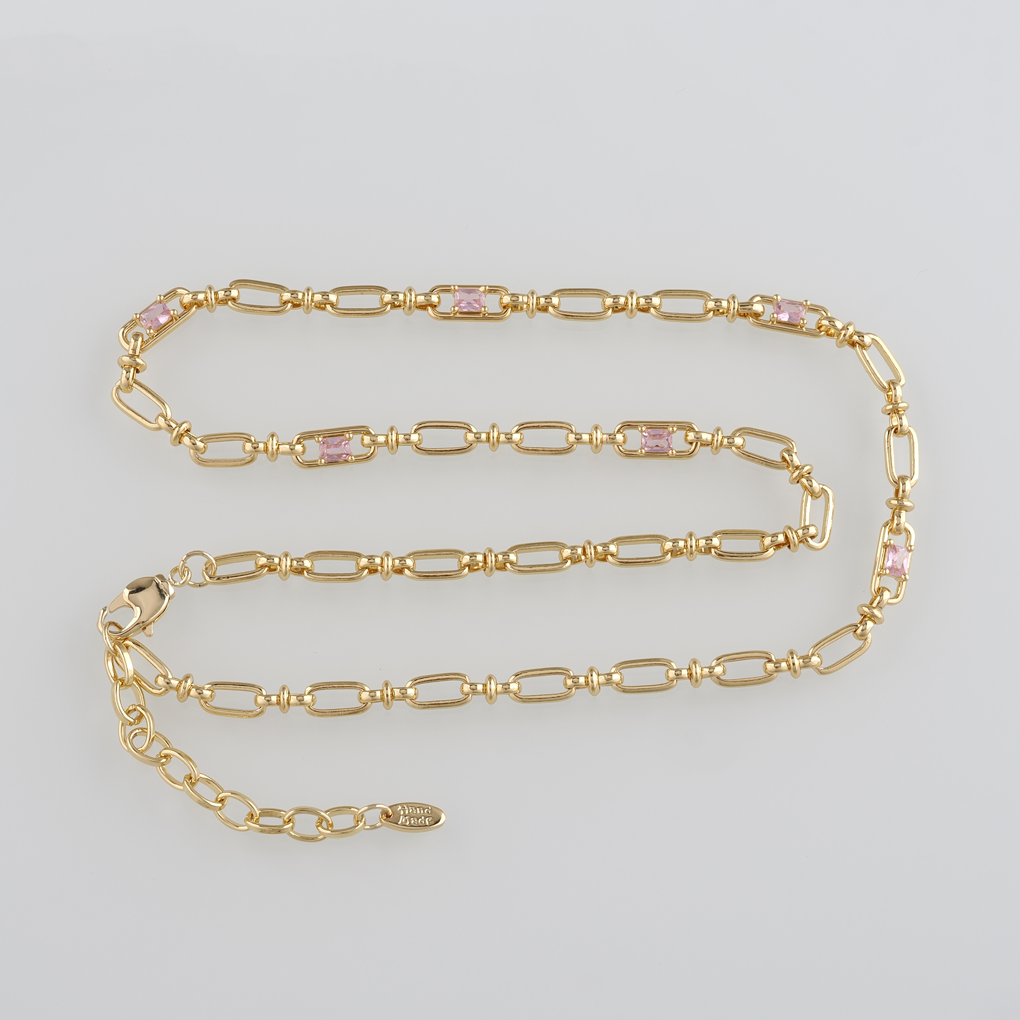 18K Gold Filled Link Necklace,Cable Chain,Minimalist Necklace,Paper Clip Chain Necklace,Adjustable Necklace