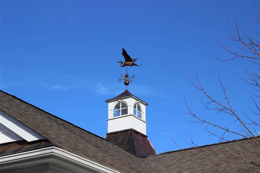 Good Directions Blue Heron Estate Weathervane - Polished Copper