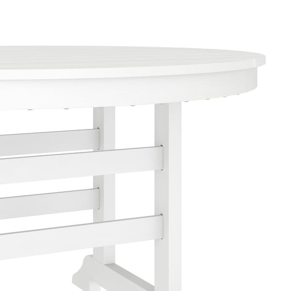 Commercial All Weather Adirondack Table and 4 Chairs with Cupholders