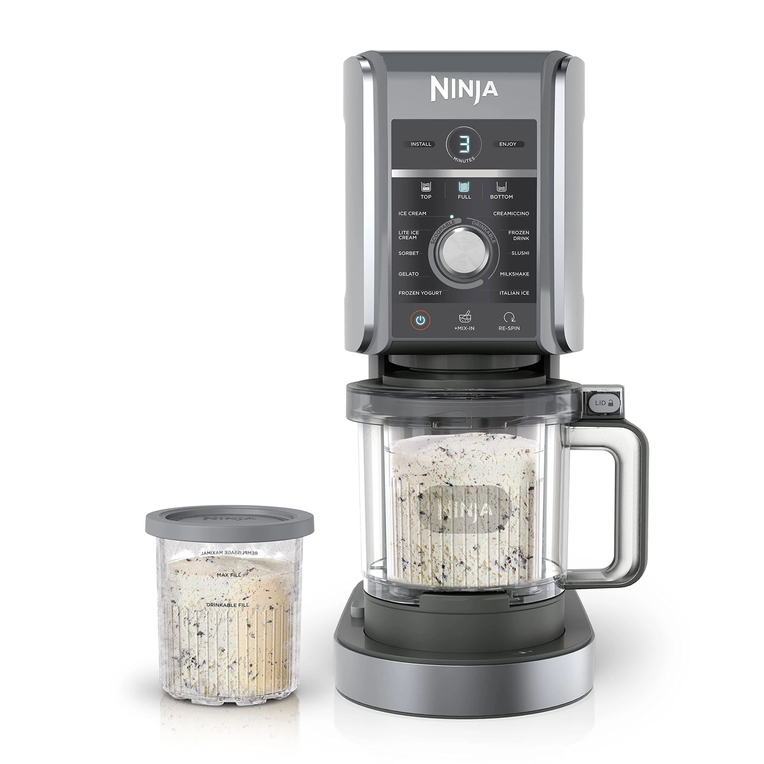 Ninja Creami Deluxe 11-in-1 XL Ice Cream Maker - Refurbished - Silver