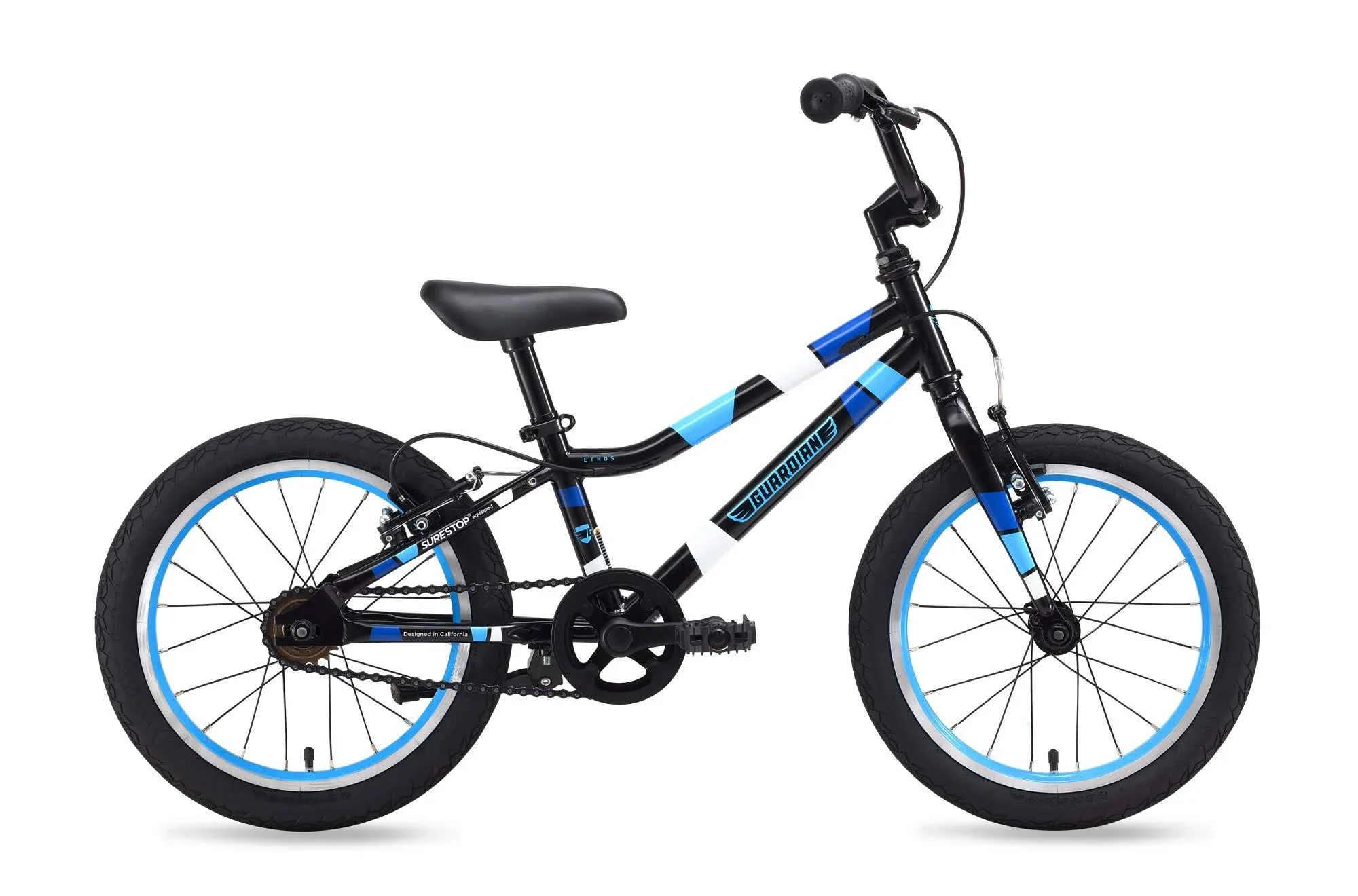 Guardian Bikes - 16 inch Ethos Kids Bikes - Black/Blue