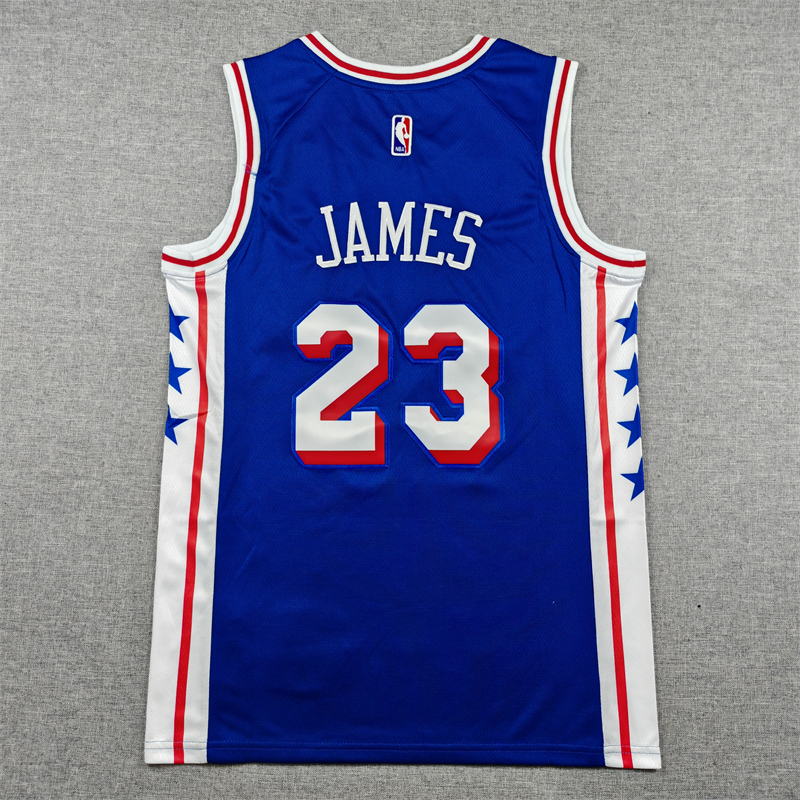 Men's Philadelphia 76ers LeBron James #23 Royal Swingman Jersey - Icon Edition