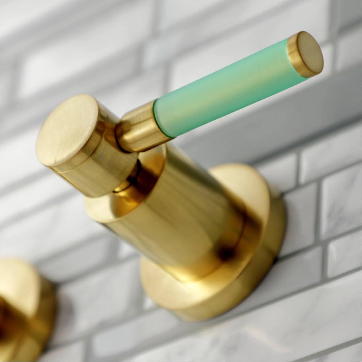 Kingston Brass KS8126DKL Kaiser 2-Handle Wall Mount Bathroom Faucet, Polished Nickel