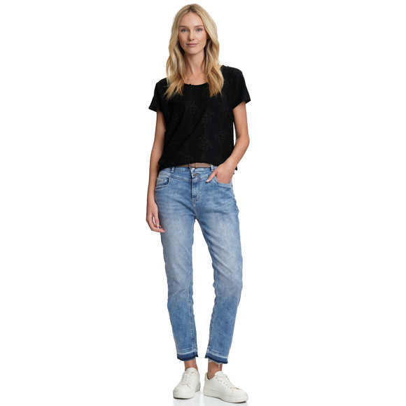 Gina Benotti Damen Straight-Jeans mit Gürtel