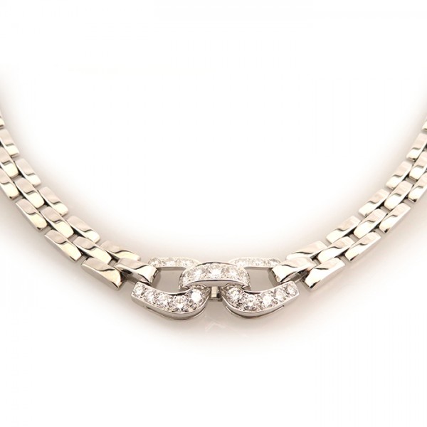 Cartier Panthère Necklace 18K White Gold Diamond