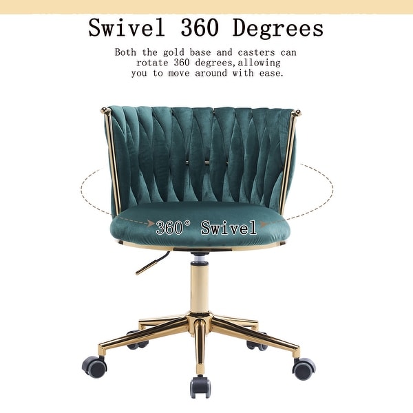 Office Desk Chair,Upholstered Home Office Desk Chairs with Adjustable Swivel Wheels