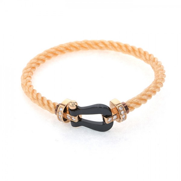FRED Force 10 Bracelet 18K Rose Gold & Ceramic Diamond