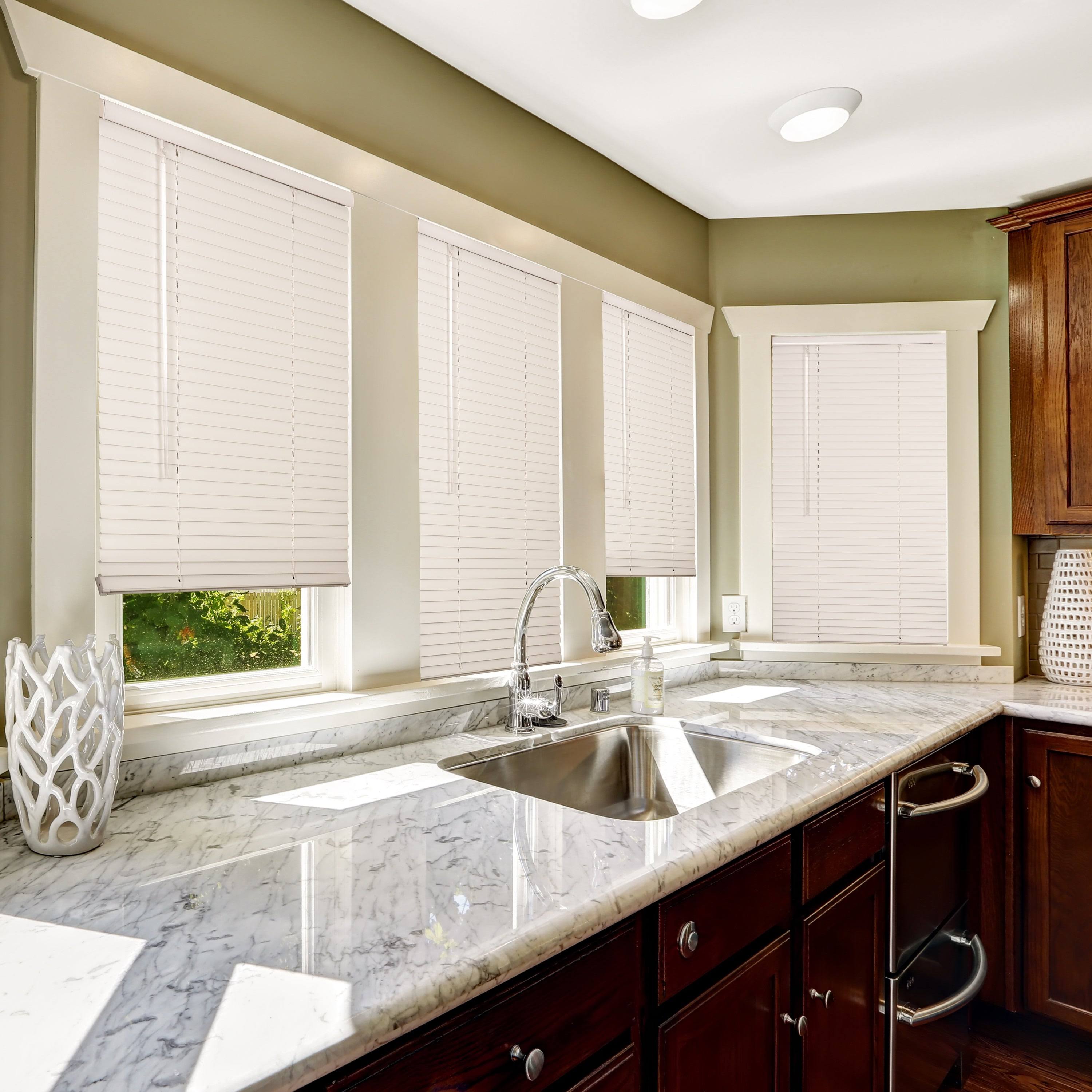 Lotus u0026 Windoware 1x22 Aluminum Blind, 58x22 W x 72x22 L, Alabaster