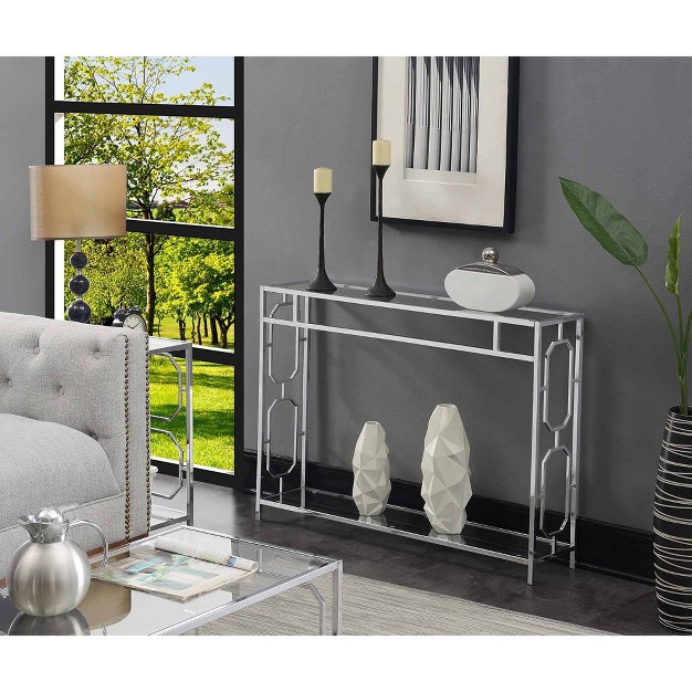 Omega Chrome Console Table Chrome Breighton Home