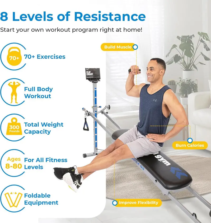 Total Gym APEX – Space-Saving Full-Body Home Workout System