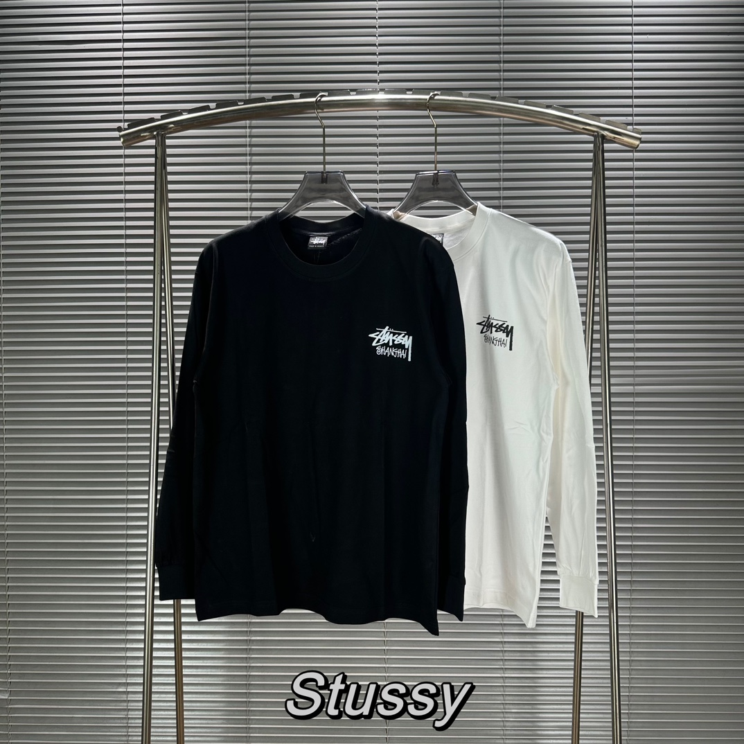 Stussy FW24 Loose round neck long sleeved T-shirt unisex - cnluxepick