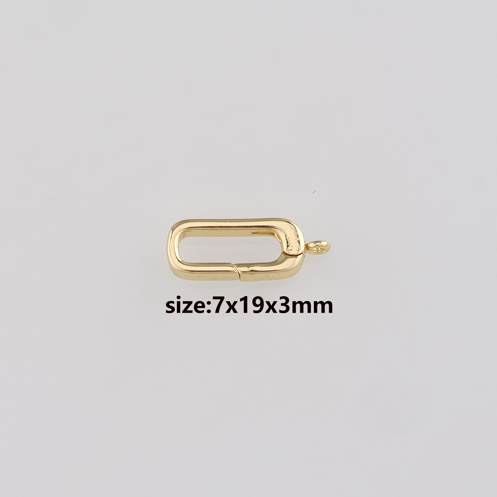18K Gold Filled Oval Carabiner Clasp,Snap Buckle Bracelet Necklace for DIY Jewelry Finding Necklace Bracelet