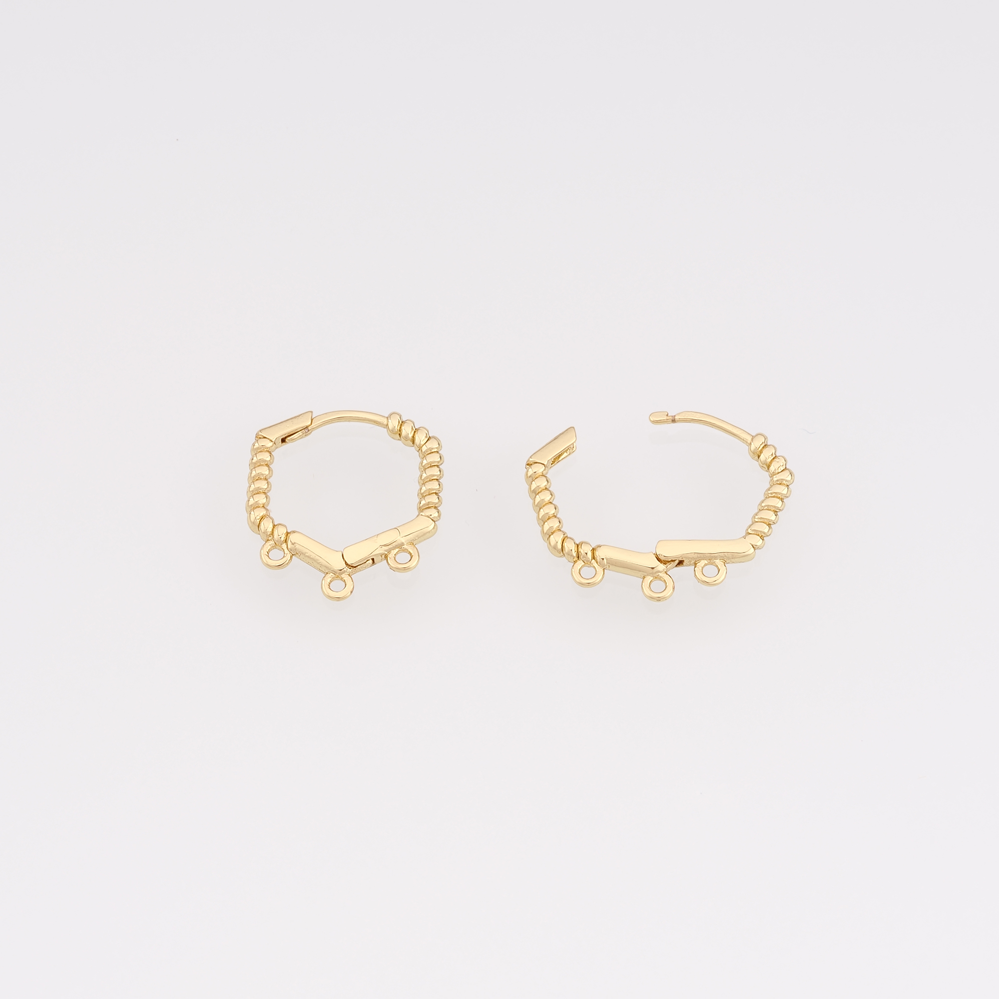 18K Gold Filled Round Hoop Earrings,Gold Geometric Hoops,Dainty Hoops Huggie,DIY Jewelry Making Supply