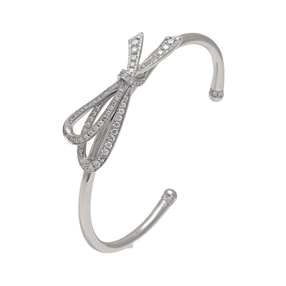 Tiffany & Co. Bow Bracelet 18K White Gold Diamond