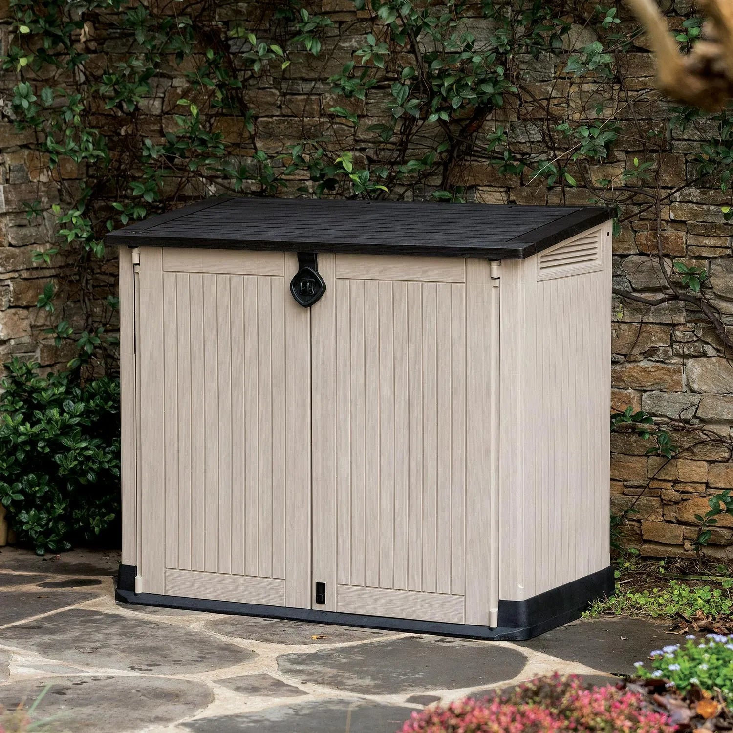 2026 Keter Store-It-Out Midi 30-Cu Ft All-Weather Resin Storage Shed, Beige