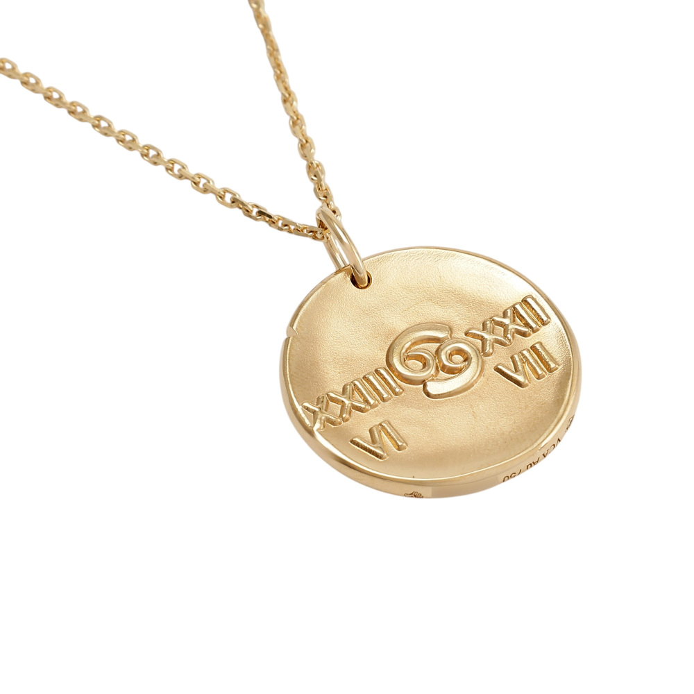 Van Cleef & Arpels Zodiac Medal Kankuri (cancer) Necklace 18K Yellow Gold