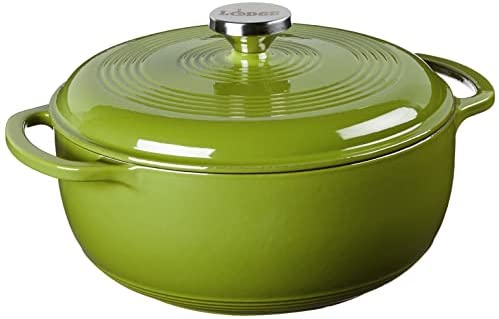 Lodge EC6D43 Enameled Cast Iron Dutch Oven, 6-Quart, Island Spice Red