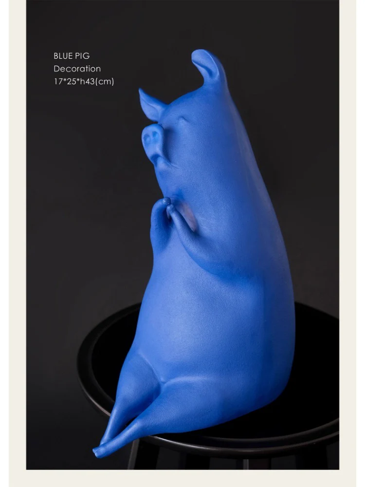 DC109 - Home Picasso blue blessing pig foyer bookcase sample room guardian ingot desktop ornament