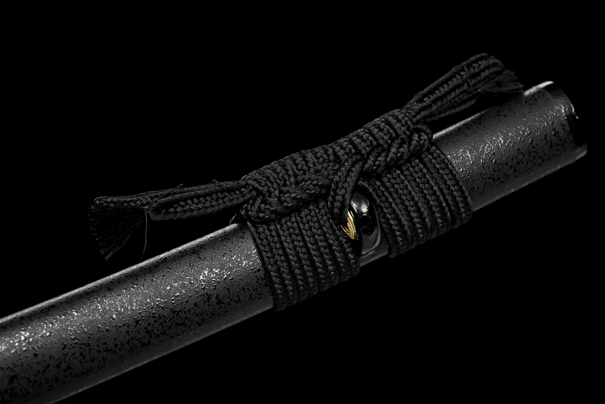 T8 Black Katana – Clay Tempered Hamon, Full Tang