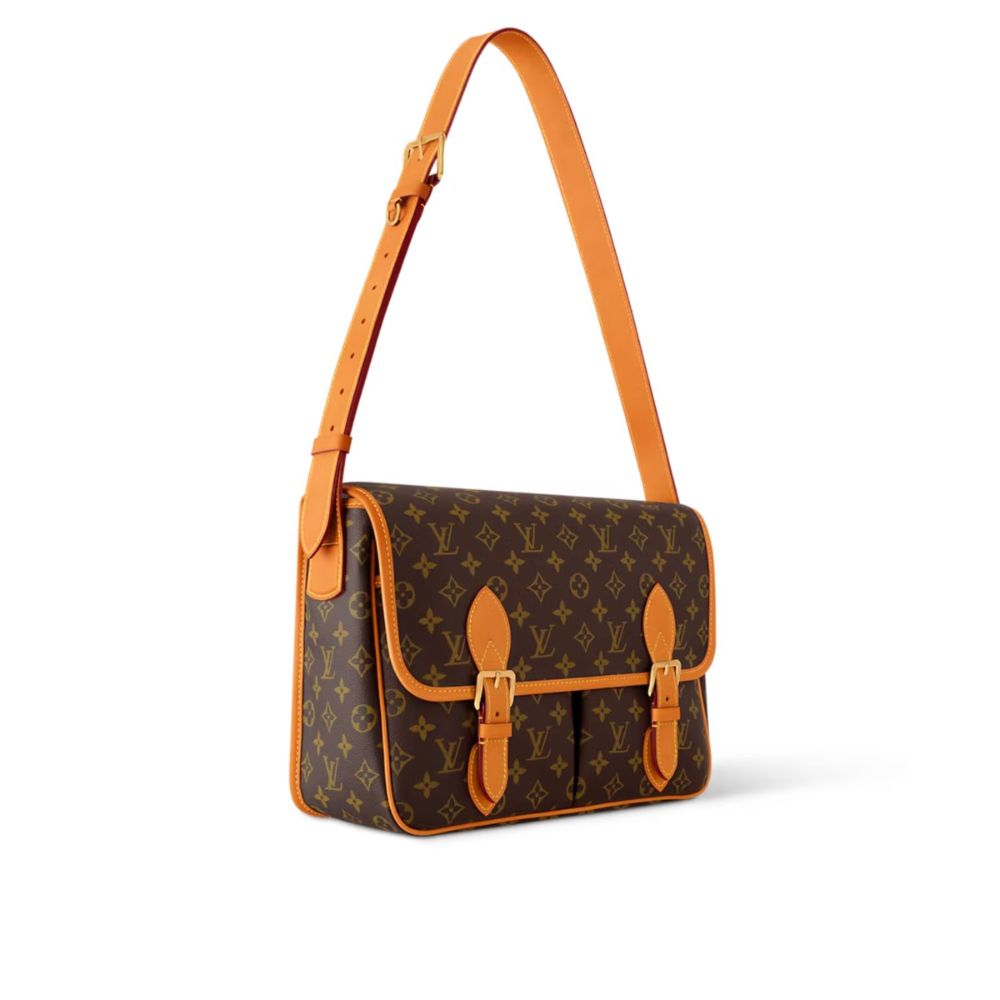 Louis Vuitton Satchel Messenger Monogram Brown 14 Inches M14723