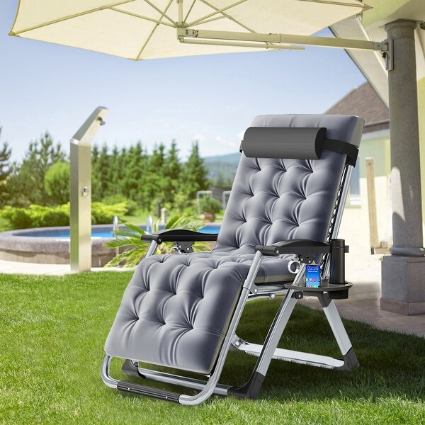 DoCred Zero Gravity Chair,Folding Lawn Chaise Recliner Lounge Chair