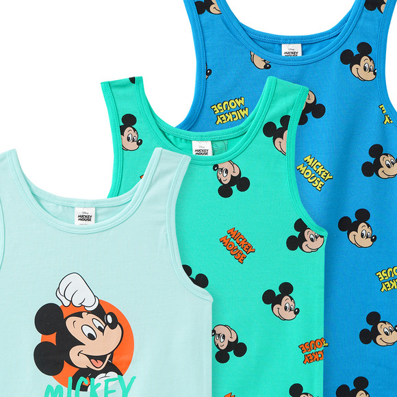 Topolino 3 Micky Maus Unterhemden mit Prints
