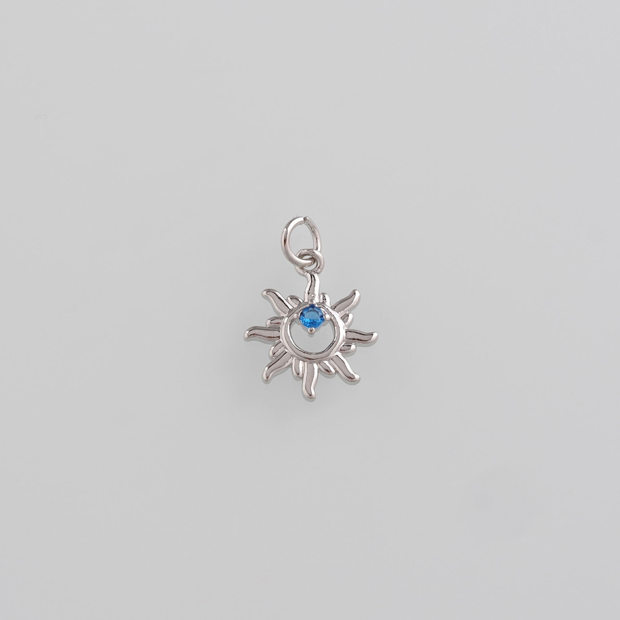 18K Gold Filled Sun Pendant,Celestial Charm Earrings Necklace for DIY Jewelry Making Supply