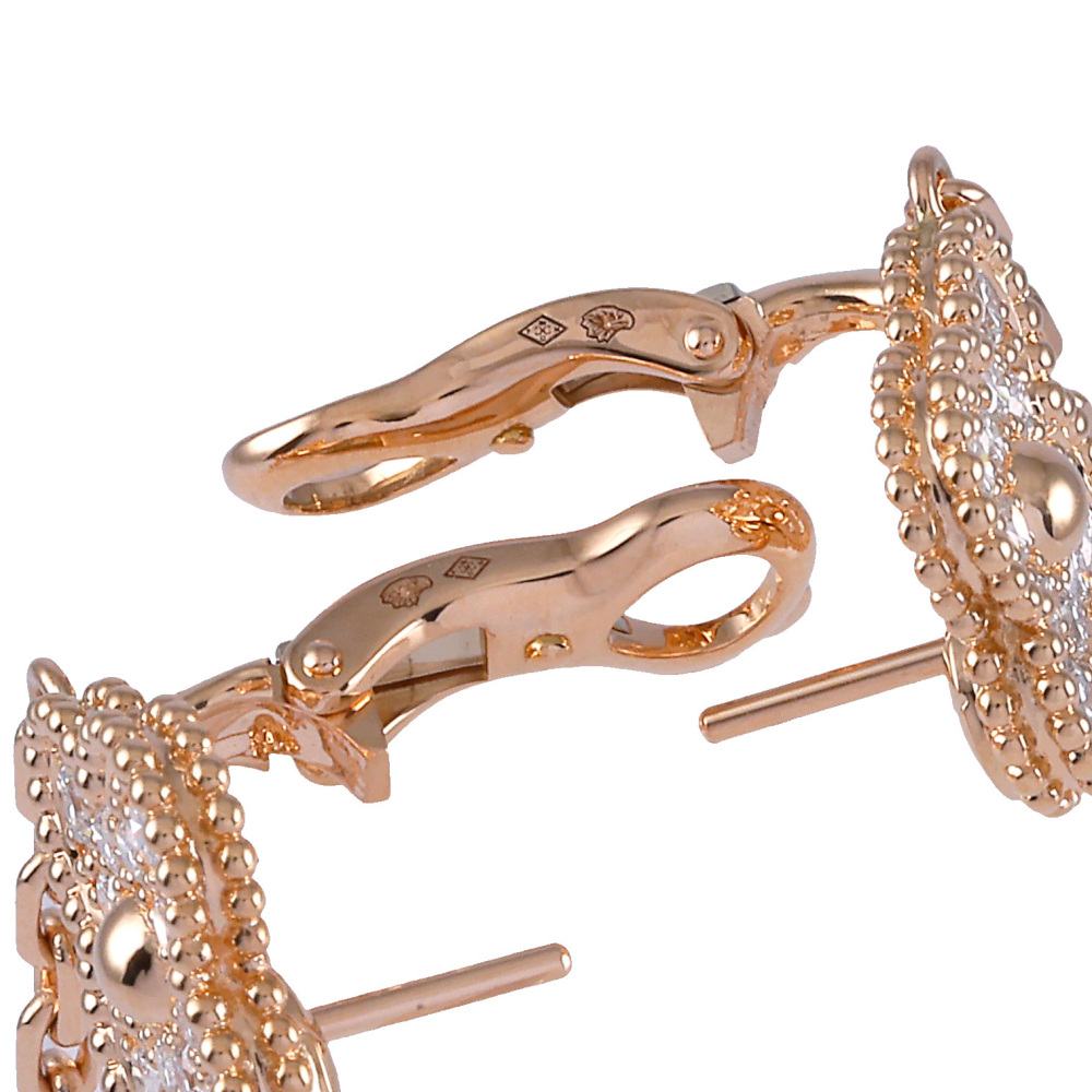Van Cleef & Arpels Magic Alhambra Earrings 2 Motifs 18K Rose Gold VCARP2R200