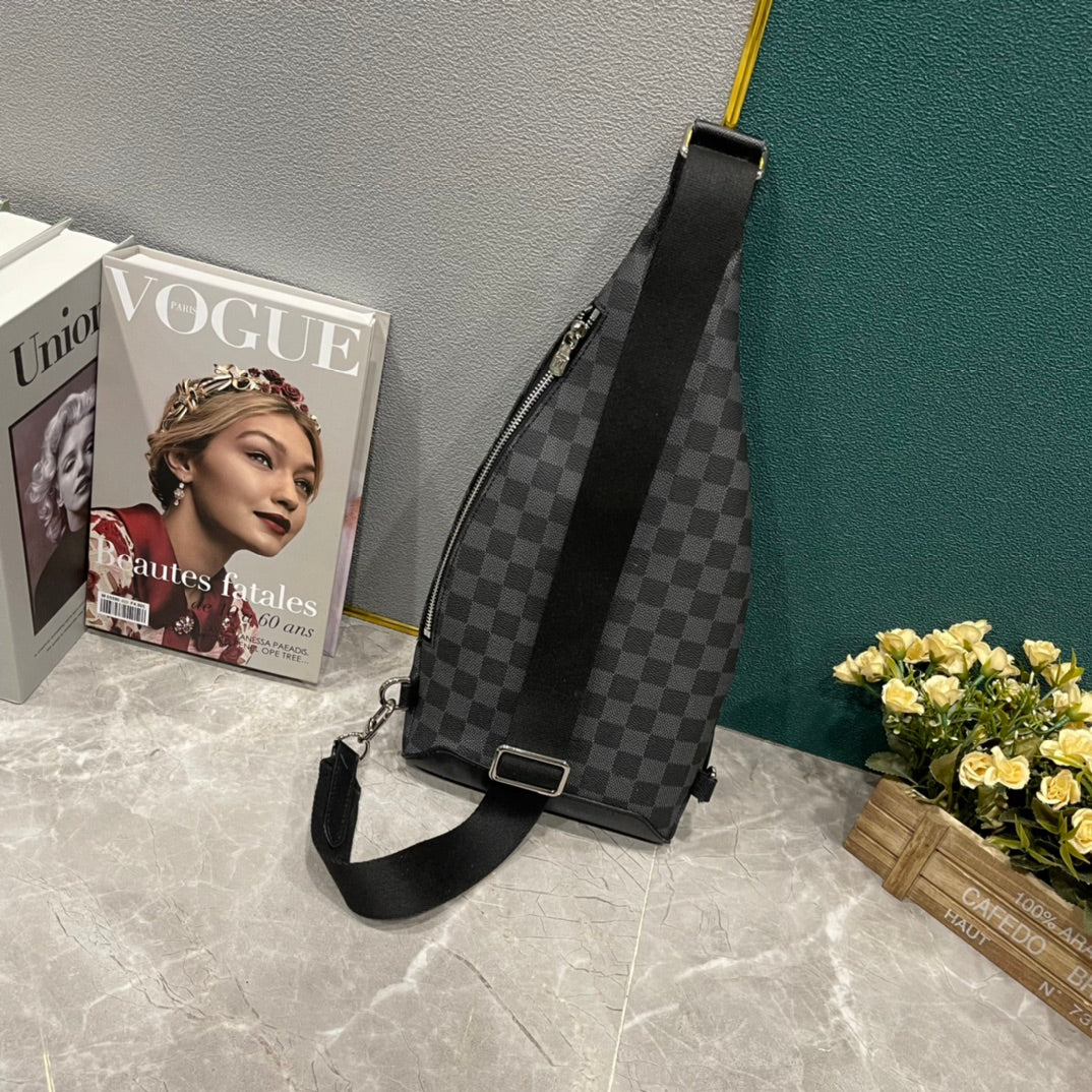 Louis Vuitton Duo Sling Bag Caro 42cm Black