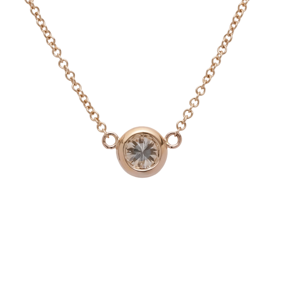 Tiffany & Co. Elsa Peretti By the Yard Necklace 18K Rose Gold Diamond