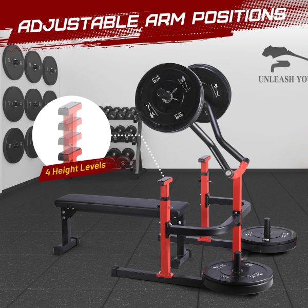 2026 Chest Press Machine, 1050LBS Capacity, Independent Converging Arms, Weight Bench Press with Adjustable Flat Bench for Upper Body Workouts, Red