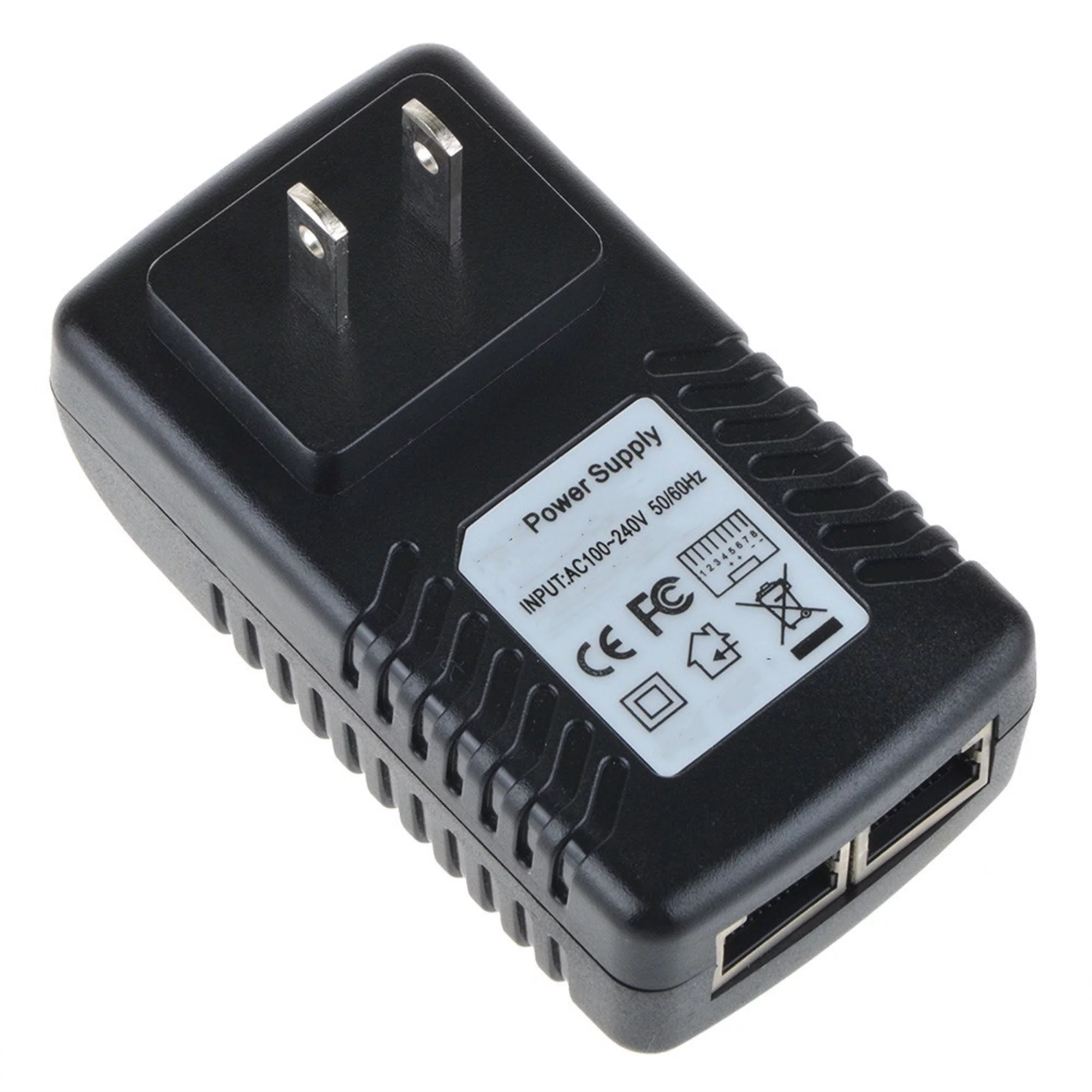K-MAINS AC/DC Adapter Replacement for Mitel 5230 IP 50002417 IP Appliance Phone All 5000 Series IP Phones VoIP Telephone 48V DC over Ethernet PoE Power Supply Injector with Cable 48VDC Ethernet P/S