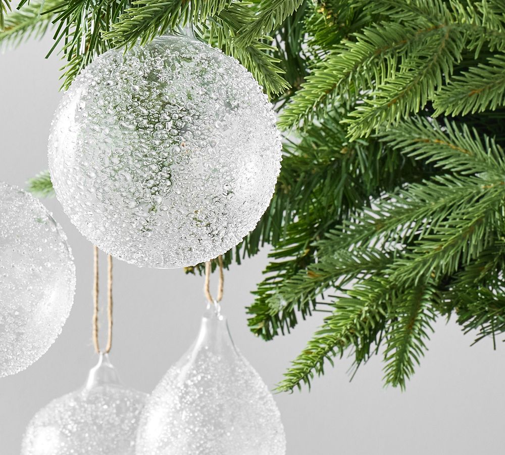 Clear Speckled Ornament Box Set Of 6  sgtnighsdesigns
