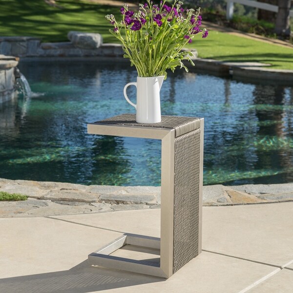 Lightweight and Stable Frame With Clean,Precise Lines Side Table Finished with a Sleek Aluminum Frame