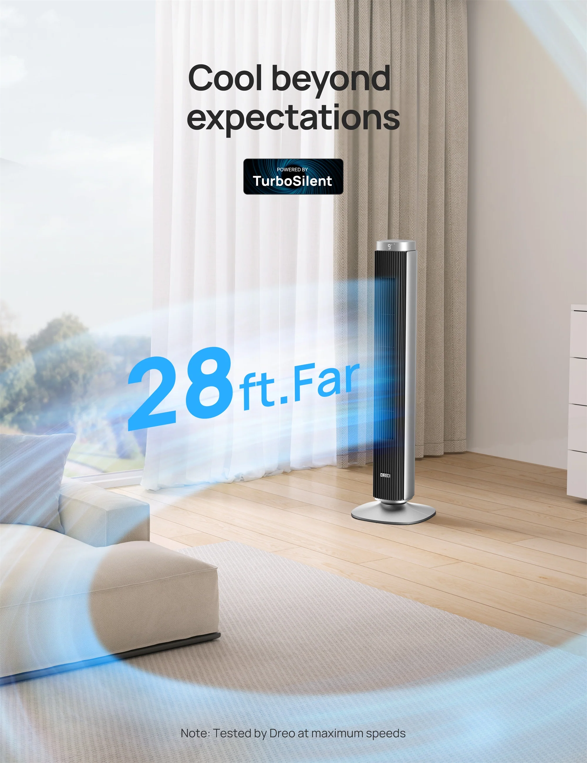 Smart Tower Fan Pilot Pro S 26ft/s