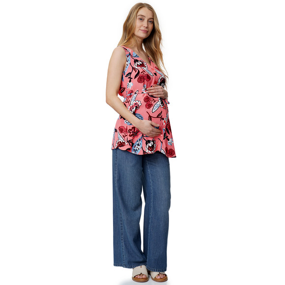 Gina Mama Damen Umstands-Jeans im Wide-Leg Design