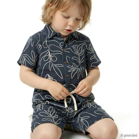 Topolino Pure Collection Jungen Musselinshorts mit Stickerei