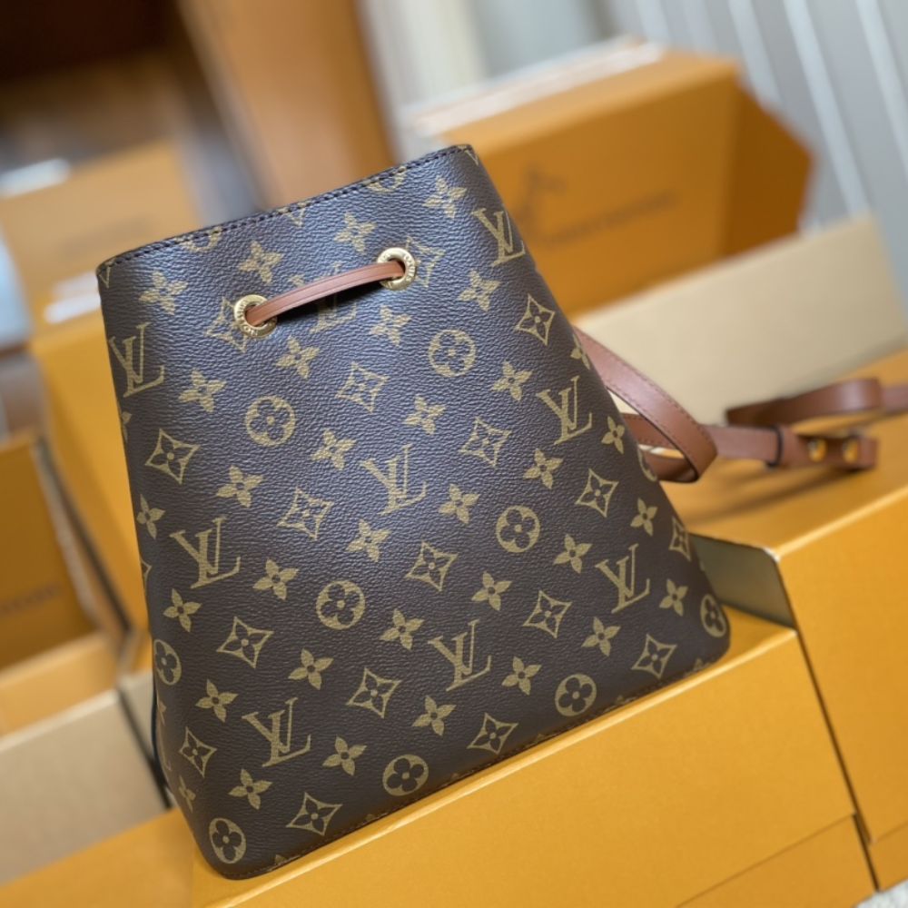 [Premium Quality] – Louis Vuitton Néonoé MM Monogram  Caramel Brown 10.2 Inches M44887