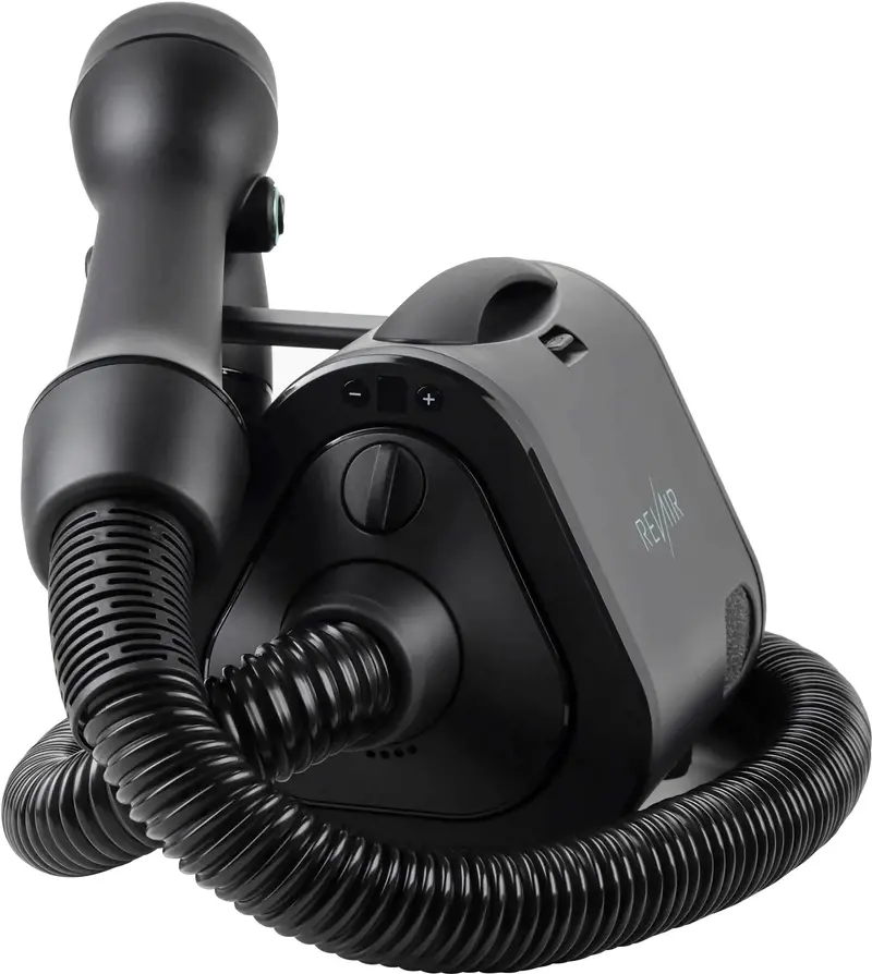 Reverse-Air Hair Dryer with Heat-Resistant Clips – Lightweight Black Styling Tool