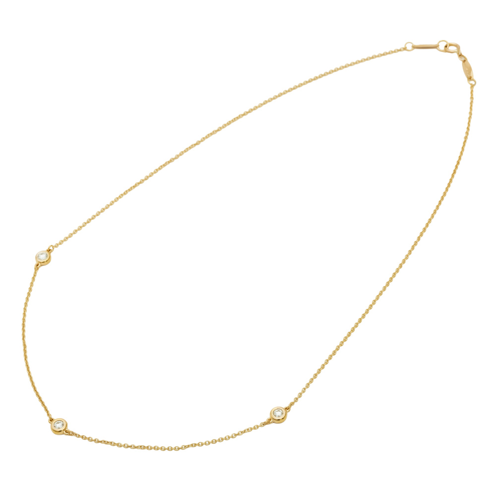 Tiffany & Co. Elsa Peretti By the Yard Necklace 18K Yellow Gold Diamond 60127092