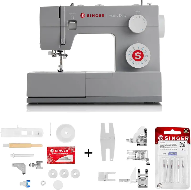 SINGER Heavy-Duty 4423 Sewing Machine – Full-Metal Frame, 97 Stitches, LED Light & 1-Step Buttonhole