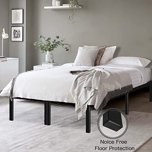HAAGEEP 18 Inch Queen Bed Frame No Box Spring Needed High Platform Bedframes