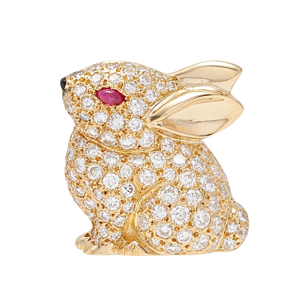 Van Cleef & Arpels Lucky Animals Rabbit Accessory 18K Yellow Gold