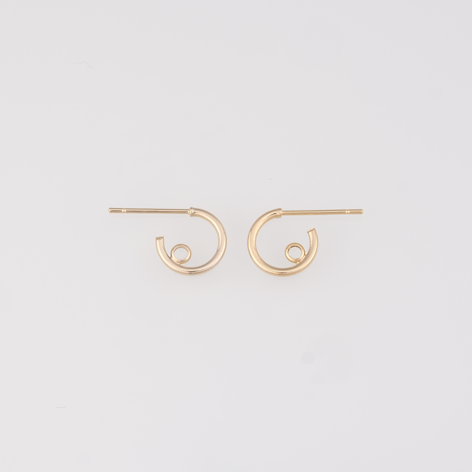 18K Gold Filled Round Hoop Earrings,Dainty Earrings,Hoops Huggie,DIY Jewelry Making Supply