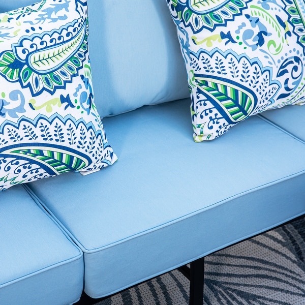 MAISON ARTS 6/7Piece Patio Conversation Sets,Sofa Set with 2/4 x Single Chairs,1 x 3seater Sofa and Coffee Table/Ottomans