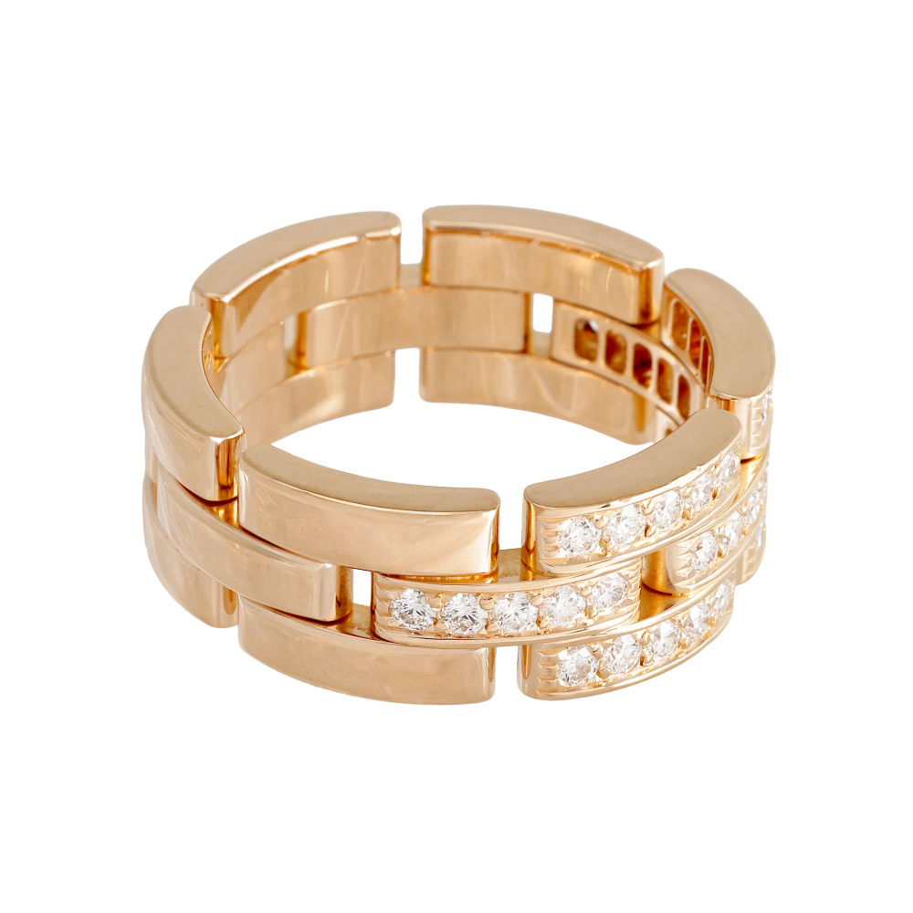 Cartier Mayon Pantale Ring 18K Rose Gold Diamond B4095300